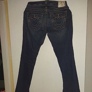 TRUE RELIGION SPARKLING BUTTONS BOOT CUT JEANS